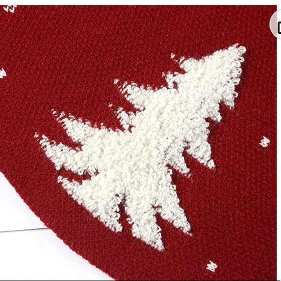 Sattiyrch Knit Christmas Tree Skirt,Luxury Cable Knitted Thick Rustic Xmas - Picture 7 of 8